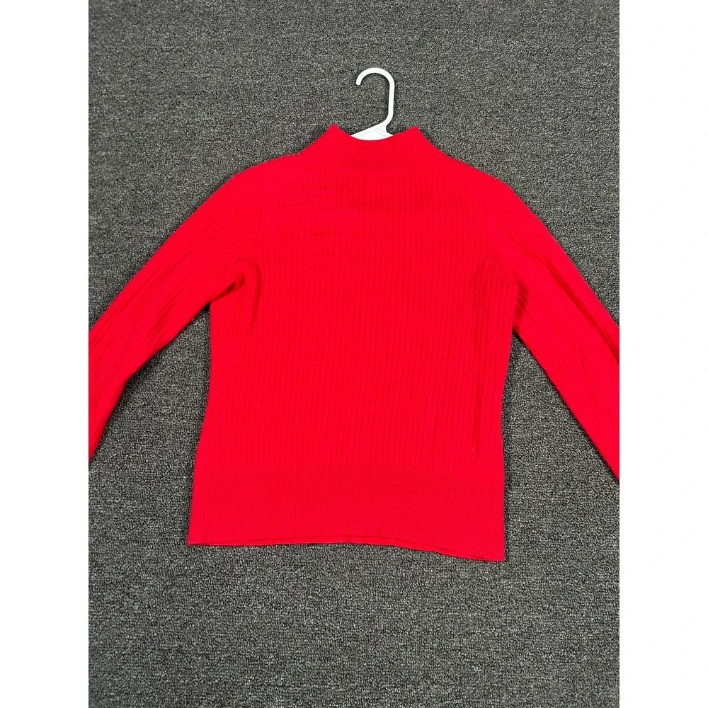 Investments Cashmere Sweater Women's‎ XS Red 100% Cashmere Cable Knit Pullover